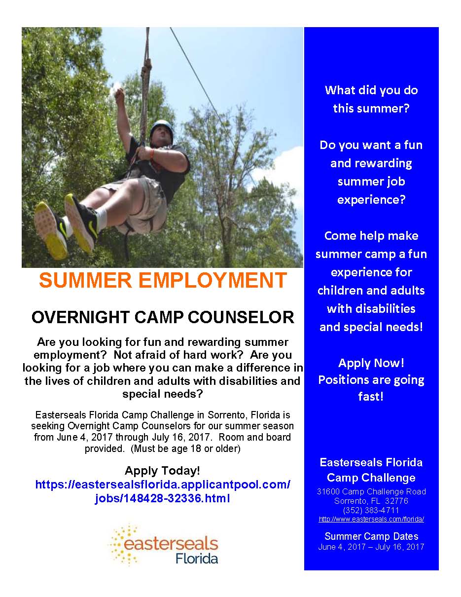 Summer Camp Counselor Wanted Lake Tech's Career Center