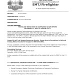 EMT Firefighter Job Posting