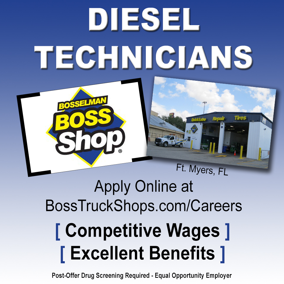 Boss Trucks Shops, Inc. Hiring Shop Tech I