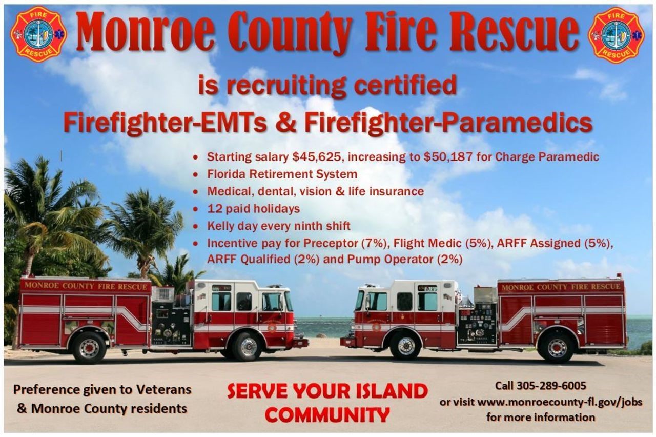 Monroe County Fire Rescue Hiring FF/EMT & FF/Paramedic