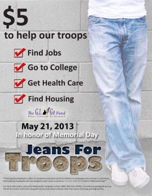JeansforTroopsUS 5 2013 309x400 Friday Update 5/10/13