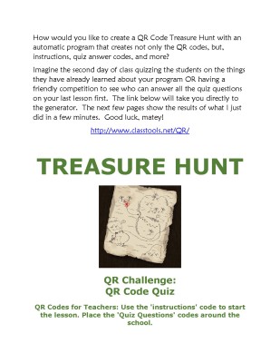 QR Code Treasure Hunt Generator 1 309x400 Friday Update 1/16/15