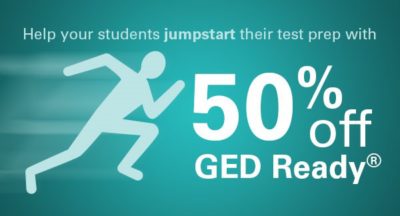 ged 400x216 GED Ready   50% off!