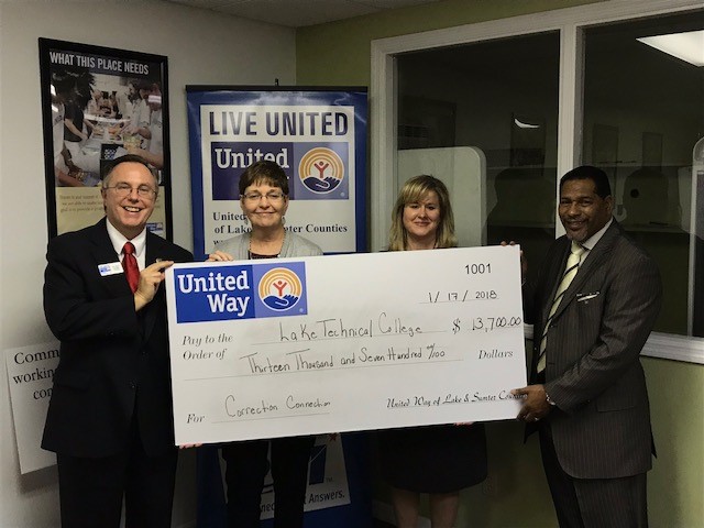 Press Release – Lake Tech awarded United Way Grant