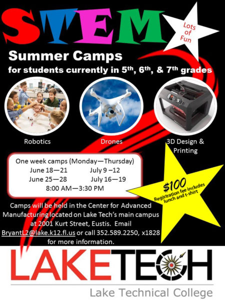 flyer 450x600 LAKE TECH IS STEM ULATing YOUNG MINDs THIS SUMMER