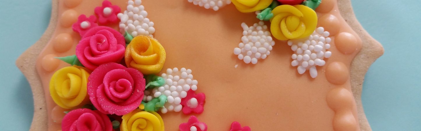 decorated floral cookie