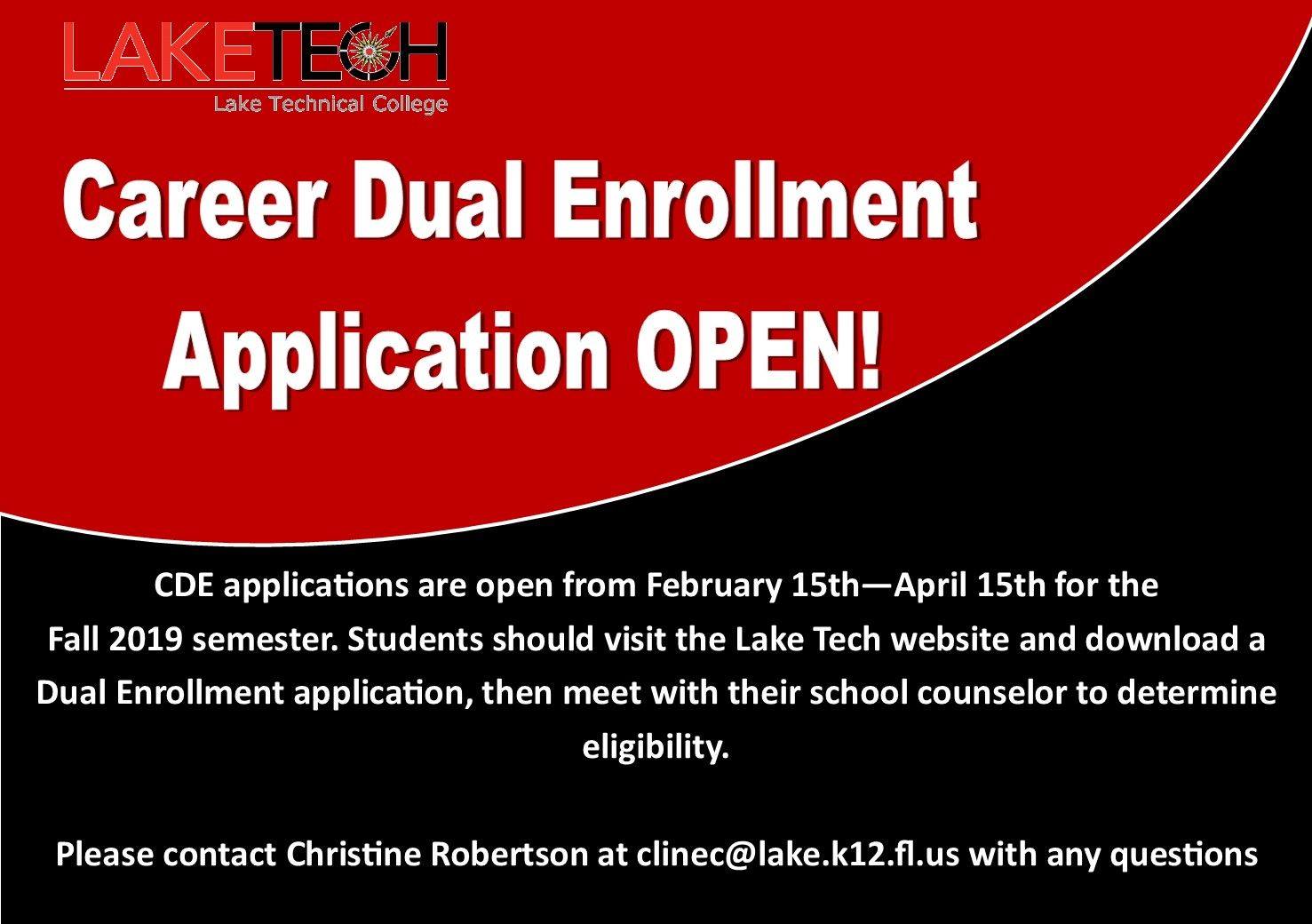 career dual enrollment Student Affairs 03/01/19
