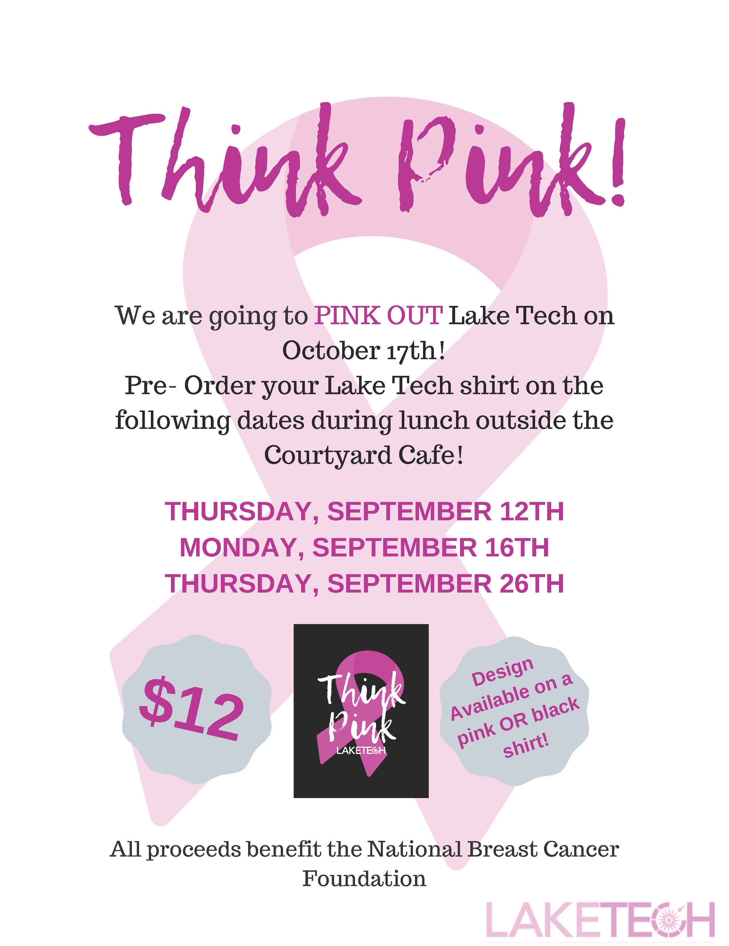 Think Pink 3 Student Affairs 09/13/19