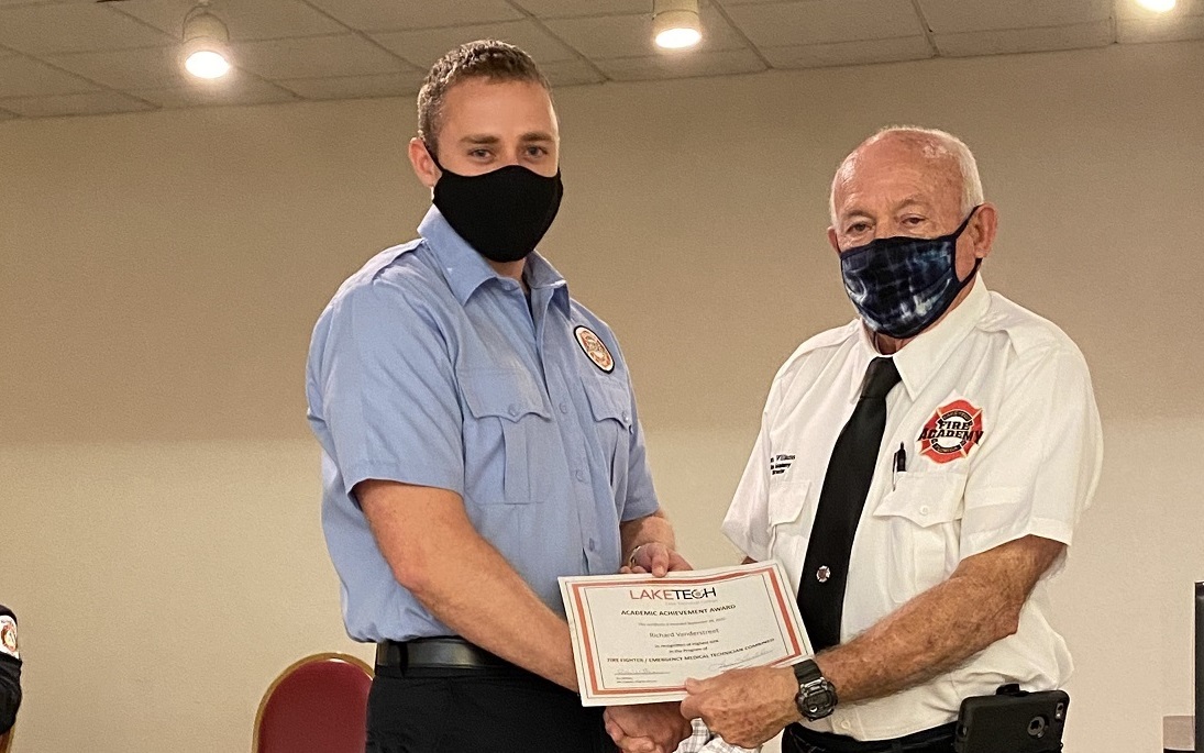 Fire EMT Combo Graduation Highest GPA Richard Vanderstreet 100920 Academic Affairs ~ 10/09/20