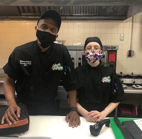 William and Rachel with mask e1602087203640 Success in 2020 – Culinary Arts!