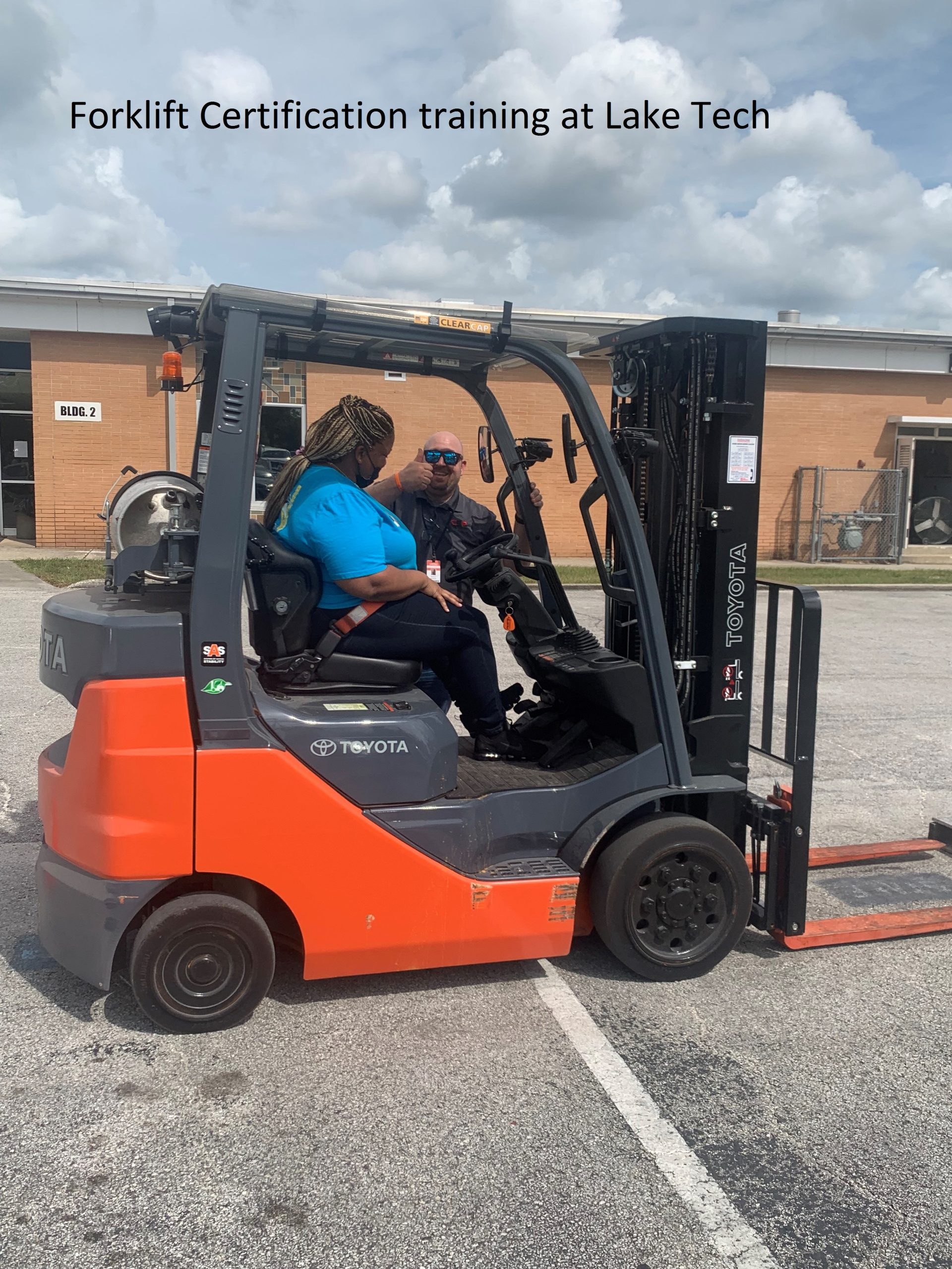 CCT Forklift at LTC 111721 scaled On Campus and in the Community ~ 11/17/21