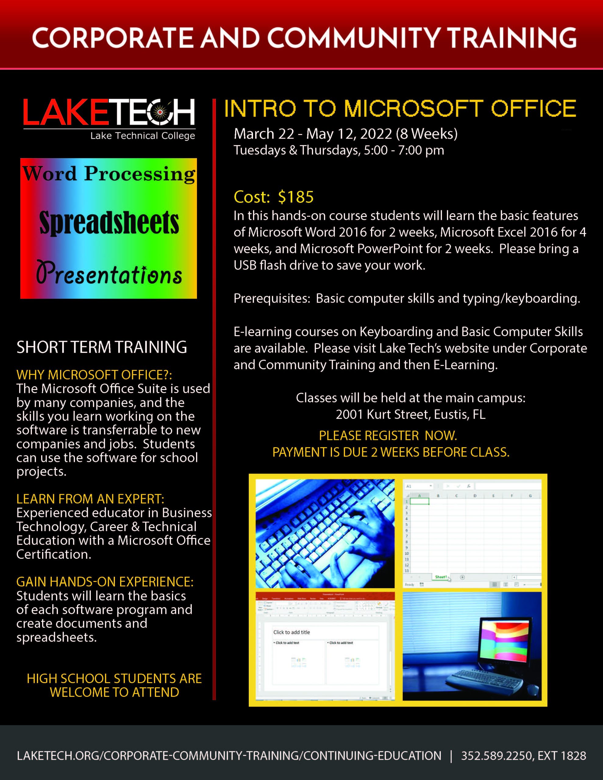 Microsoft Office Flyer Spring 2022 scaled Enroll for CCT Courses ~ Spring 2022