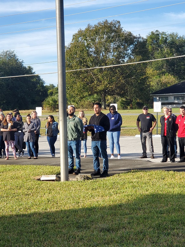 Veterans Day flagpole 3 111721 Student Affairs ~ 11/17/21